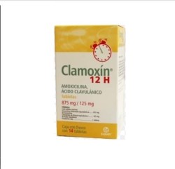 CLAMOXIN 12H 875/125MG TAB C/14