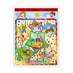 Póster Día de Las Niñas y Los Niños