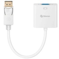 Adaptador Steren DisplayPort a VGA Color Blanco