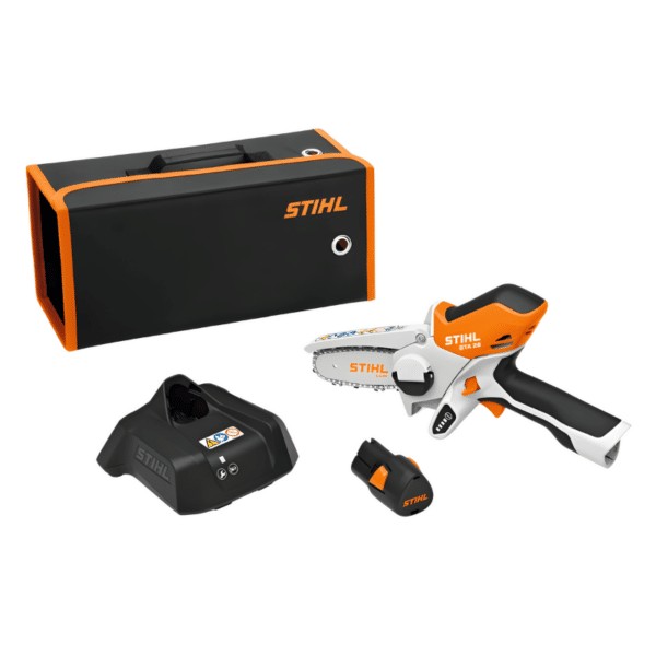 Mini Sierra/Podadora a Batería 10.8V Espada de 4? Corte de Ramas y Arbustos Uso Ocasional Incluye Batería, Cargador y Funda Stih