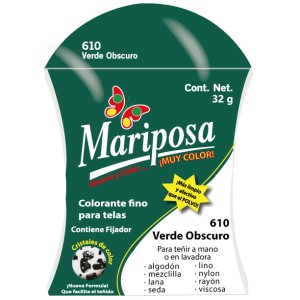 COLORANTE VERDE OBSCURO 610 MARIPOSA
