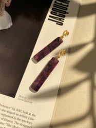 Aretes Lyv labradorita morada