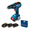 Rotomartillo inalámbrico de 1/2? 18V Heavy Duty Brushless en Maletín (2 baterías 18V de 2.0 Ah+1 cargador GAL 18V-20) Bosch GSB 
