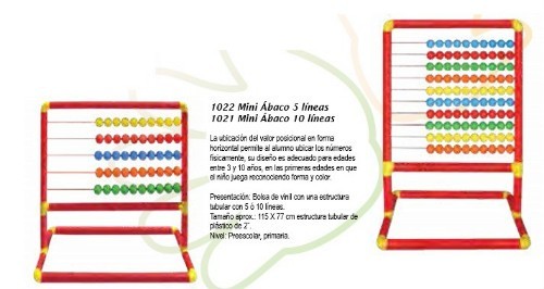 Mini Ábaco 5 líneas 1022