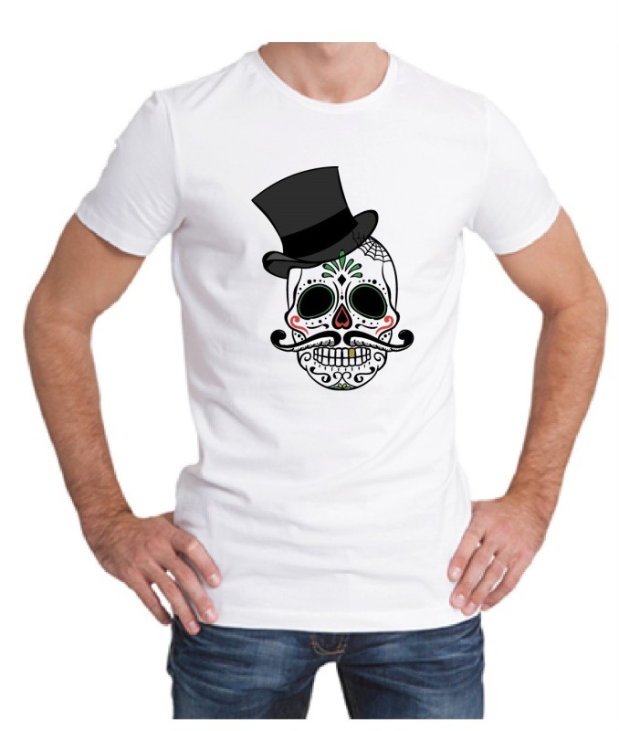 PUBLIGRAFIK DEL SURESTE: PLAYERA CUELLO REDONDO BLANCA CON SUBLIMACIÓN TAMAÑO CARTA AL FENTE PARA CABALLERO