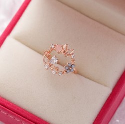Anillo Bouquet Ajustable  Chapa de Oro  C661