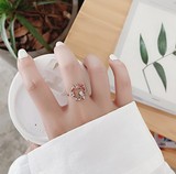 Anillo Bouquet Ajustable Chapa de Oro C661
