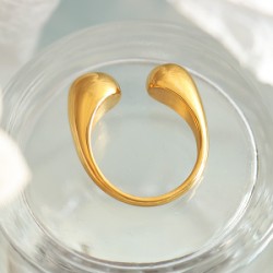 Anillo Dorado Acero Inoxidable C604