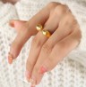 Anillo Dorado Acero Inoxidable C604
