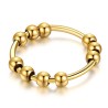 Anillo Anti-Ansiedad Bolitas Giratorias Acero Inox