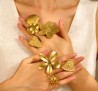 Anillo Gran Corazon Dorado Acero Inoxidable 1Y3