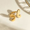Anillo Mariposa Dorada Ajustable Acero Inox 4E24
