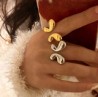 Anillo Mariposa Dorada Ajustable Acero Inox 4E24