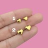 Aretes Mini Corazon 2 Acero Inoxidable C615