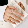 Anillo Oval Dorado Acero Inox C646