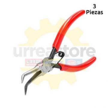 28520 Pinza electrónica punta aguja doblada 45°...