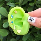 Aretes Ancla Chapa de Oro AZ232