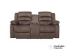 Love Seat Reclinable Lubeck De Tela Color Chocolate