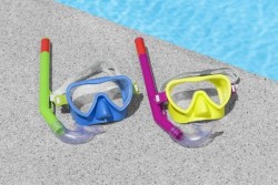 Snorkel+Visor 2/colores verde/ rosa