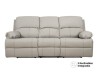 Sofá Reclinable Kassel De Tacto-Piel Color Gris