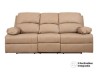 Sofá Reclinable Kassel De Tacto-Piel Color Beige