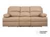 Sofá Reclinable Kassel De Tacto-Piel Color Beige