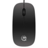 Mouse Manhattan Económico Óptico Silueta USB 1000 ppp Color Negro