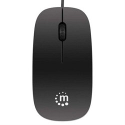 Mouse Manhattan Económico Óptico Silueta USB 1000 ppp Color Negro