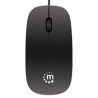 Mouse Manhattan Económico Óptico Silueta USB 1000 ppp Color Negro