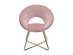 Sillón Individual Cosmo De Tela Color Rosa