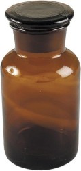 Frasco vidrio ámbar boca ancha 125ml