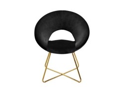 Sillón Individual Cosmo De Tela Color Negro