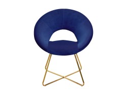 Sillón Individual Cosmo De Tela Color Azul
