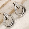 Aretes Aros Plateados 4E3