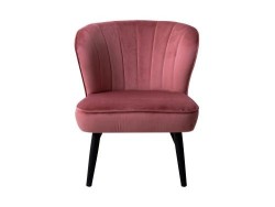 Sillón Abbey De Tela Color Rosa