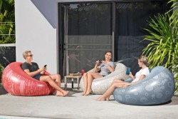 Sillon inflable 3/colores azul/rojo/café 1.12m x 1.12m x 66cm