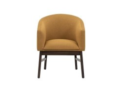 Sillón Individual Pattenson De Tela Color Amarillo