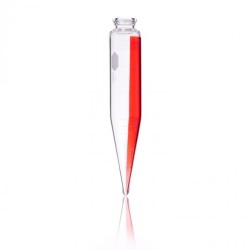 Tubo De Centrífuga Fondo Cónico 8", Aceite, "P.C.", Graduado Banda Roja (California) 100 Ml