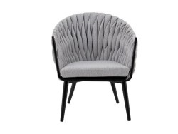 Sillón Individual Nolan De Tela Color Gris