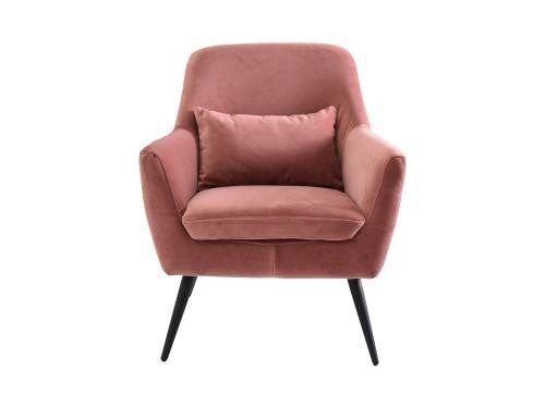 Sillón Individual York De Tela Color Rosa