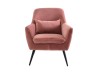 Sillón Individual York De Tela Color Rosa