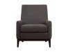 Sillón Individual Rozel De Tela Color Gris Charcoal
