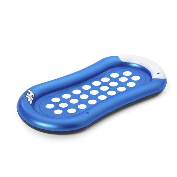 Cama inflable adulto 1.60x86cm azul con blanco