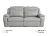 Sofá Reclinable Buckingham De Piel Color Gris Marca Palliser