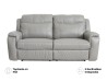 Sofá Reclinable Buckingham De Piel Color Gris Marca Palliser