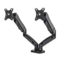 Soporte Manhattan de Escritorio para dos Monitores de 13" a 27" Ajustable Color Negro