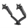 Soporte Manhattan de Escritorio para dos Monitores de 13" a 27" Ajustable Color Negro