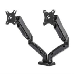 Soporte Manhattan de Escritorio para dos Monitores de 13" a 27" Ajustable Color Negro