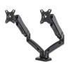 Soporte Manhattan de Escritorio para dos Monitores de 13" a 27" Ajustable Color Negro