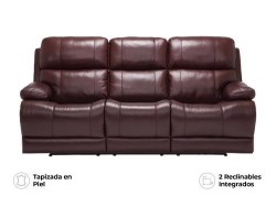 Sofá Reclinable Kenaston Eléctrico De Piel Color Café Marca Palliser